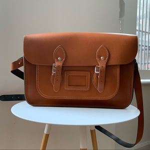EUC 14” Leather Satchel in London Tan